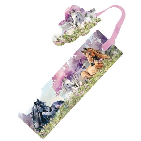 Pferde Glitter Lesezeichen